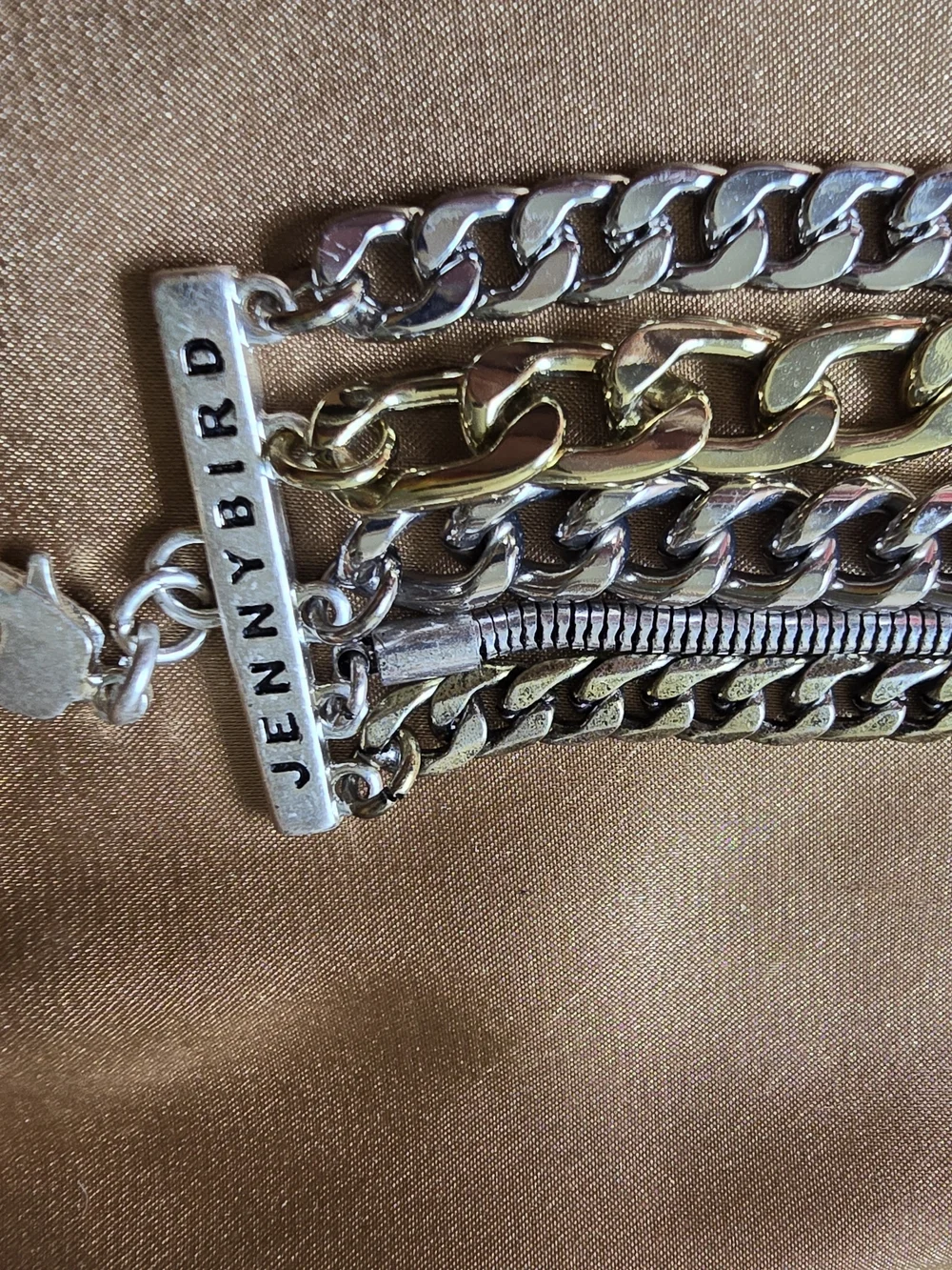 Jenny Bird Gold and Silver Mixed Chain Bracelet Stack